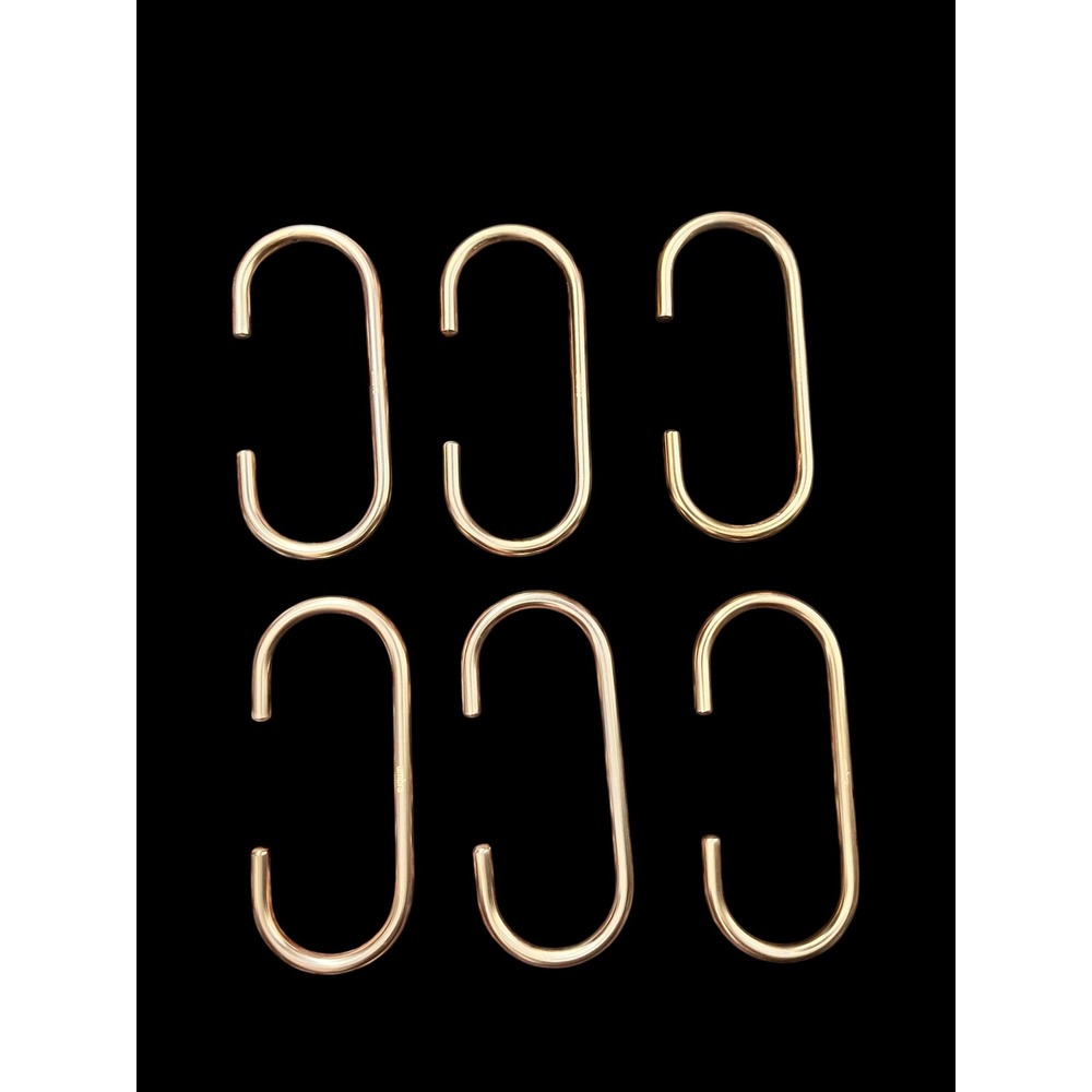 Rose Gold Purse Holder Hooks Set of 6 Metal C-Shaped Rings Minimalist